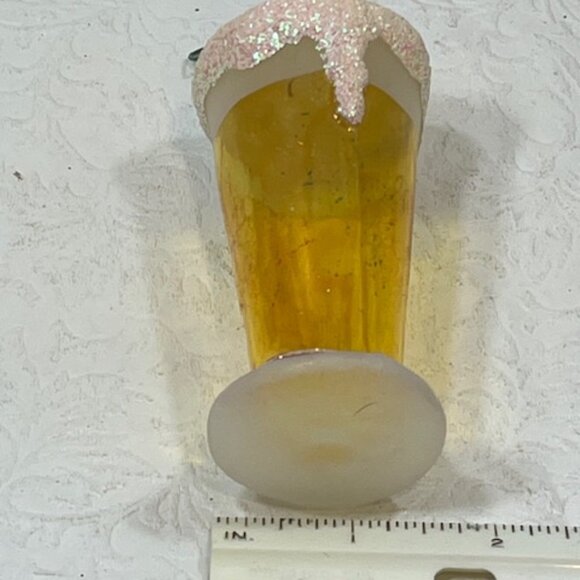 Old World Christmas Glass Blown Beer Hanging Holiday Glitter Ornament1.5"x4.25" - Picture 10 of 12
